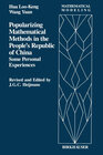 Buchcover Popularizing Mathematical Methods in the People’s Republic of China