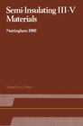 Buchcover Semi-Insulating III–V Materials