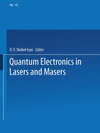 Buchcover Quantum Electronics in Lasers and Masers