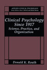 Buchcover Clinical Psychology Since 1917