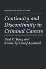 Buchcover Continuity and Discontinuity in Criminal Careers