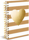 Buchcover Hard Bound Journal: Kraft Heart – Hardcover-Notizbuch mit stabiler Ringbindung: Goldenes Herz
