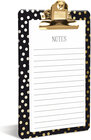 Buchcover Clipboard: Gold Dots – Klemmbrett mit stilvollem Notizblock: Goldene Punkte