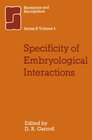 Buchcover Specificity of Embryological Interactions