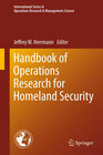 Buchcover Handbook of Operations Research for Homeland Security