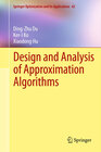 Buchcover Design and Analysis of Approximation Algorithms