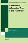 Buchcover Functions of a-Bounded Type in the Half-Plane