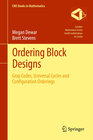 Buchcover Ordering Block Designs
