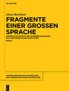 Buchcover Alexa Sabine Bartelmus: Fragmente einer großen Sprache / Fragmente einer grossen Sprache