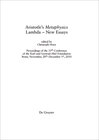 Buchcover Aristotle’s "Metaphysics" Lambda – New Essays