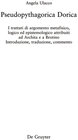 Buchcover Pseudopythagorica Dorica