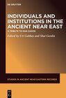 Buchcover Individuals and Institutions in the Ancient Near East