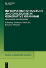 Buchcover Information Structure and Discourse in Generative Grammar