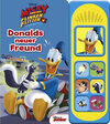 Buchcover Disney - Donalds neuer Freund -Soundbuch - Disney Micky und die flinken Flitzer - Pappbilderbuch mit 7 lustigen Geräusch