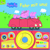 Buchcover Peppa Pig - Fahr mit uns! - Pappbilderbuch mit beweglichem Lenkrad und 13 spannenden Geräuschen für Kinder ab 3 Jahren