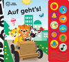 Buchcover Baby Einstein - Auf geht's! - Interaktives Pappbilderbuch mit 10 lustigen Geräuschen für Kinder ab 18 Monaten