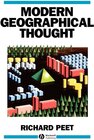 Buchcover Modern Geographic Thought. Richard Peet