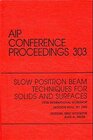 Buchcover Slow Positron Beam Techniques for Solids and Surfaces