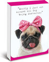 Buchcover Pocket Notes: Pug with Bow – Notizblock im praktischen Taschenformat: Mops mit Schleife
