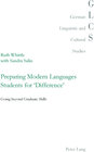 Buchcover Preparing Modern Languages Students for 'Difference'