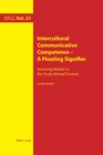 Buchcover Intercultural Communicative Competence – A Floating Signifier