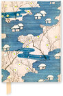 Buchcover Premium Notizbuch DIN A5: Japanischer Holzschnitt, Hütten mit Flüssen und Kirchblüten