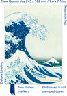 Buchcover Premium Notizbuch Quartformat: Katsushika Hokusai, Die Welle