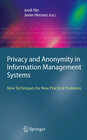 Buchcover Privacy and Anonymity in Information Management Systems