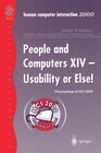 Buchcover People and Computers XIV — Usability or Else!