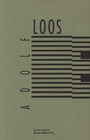 Buchcover Adolf Loos