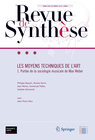 Buchcover Les moyens techniques de l'art - 1