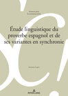 Buchcover Étude linguistique du proverbe espagnol et de ses variantes en synchronie
