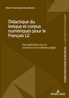 Buchcover Didactique du lexique et corpus numériques pour le Français L2