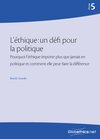 Buchcover L’éthique: un défi pour la politique