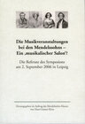 Buchcover Die Musikveranstaltungen bei den Mendelssohns - Ein musikalischer Salon?