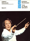 Buchcover Texte zur Musik 1970-1977