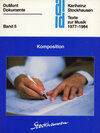 Buchcover Texte zur Musik 1977-1984