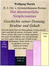 Buchcover H. J. Chr. v. Grimmelshausens Roman Der abenteuerliche Simplicissimus - Geschichte seiner Deutung, Struktur und Gehalt