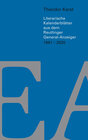 Buchcover Theodor Karst; Literarische Kalenderblätter ausdem Reutlinger General-Anzeiger