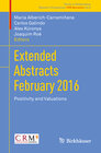 Buchcover Extended Abstracts February 2016