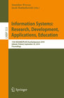 Buchcover Information Systems: Research, Development, Applications, Education