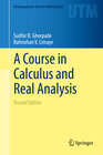 Buchcover A Course in Calculus and Real Analysis