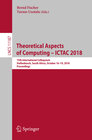 Buchcover Theoretical Aspects of Computing – ICTAC 2018