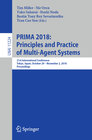 Buchcover PRIMA 2018: Principles and Practice of Multi-Agent Systems