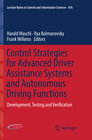 Buchcover Control Strategies for Advanced Driver Assistance Systems and Autonomous Driving Functions