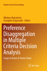 Buchcover Preference Disaggregation in Multiple Criteria Decision Analysis