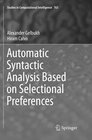 Buchcover Automatic Syntactic Analysis Based on Selectional Preferences