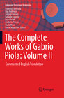 Buchcover The Complete Works of Gabrio Piola: Volume II