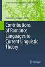 Buchcover Contributions of Romance Languages to Current Linguistic Theory