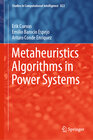 Buchcover Metaheuristics Algorithms in Power Systems